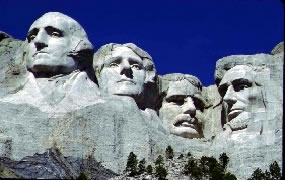 A photo of the 4 faces carved on Mt. Rushmore - Link to Mt. Rushmore National Park